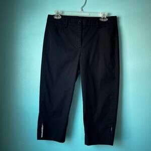 Talbots Perfect Skimmer Crop Pants Black Size 8 P Womens